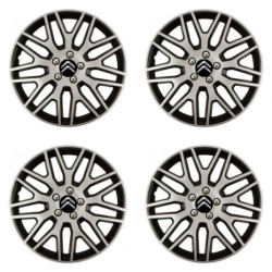 Puklice pre Citroen 14 Dakar NC silver and black