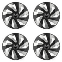 Puklice pre Citroen 14 Vector RC black and silver