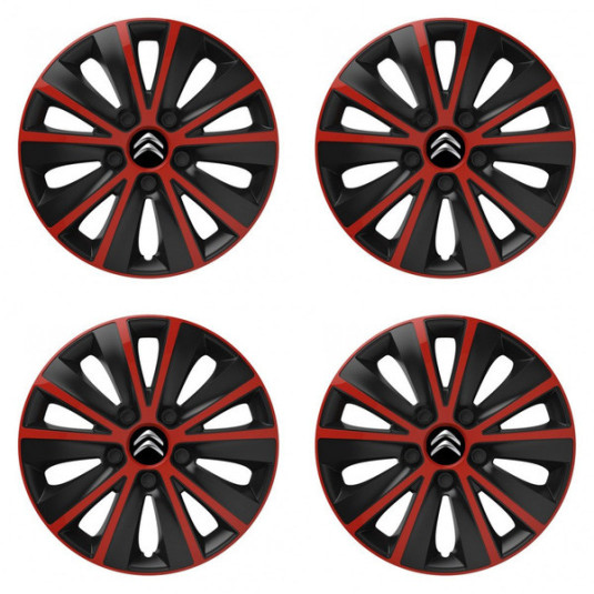 Puklice pre Citroen 14 RAPIDE red and black