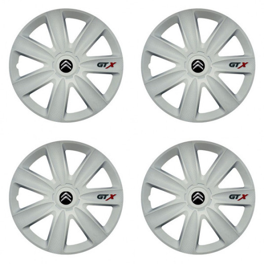 Puklice pre Citroen 15 GTX carbon white