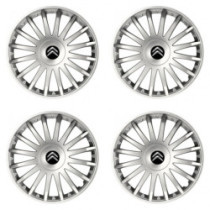 Puklice pre Citroen 15 CRYSTAL silver