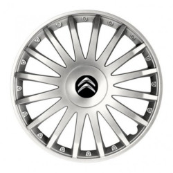 Puklice pre Citroen 15 CRYSTAL silver