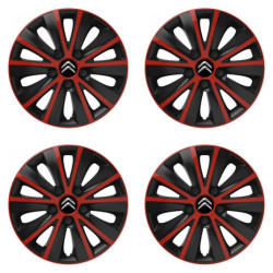 Puklice pre Citroen 15 RAPIDE red and black