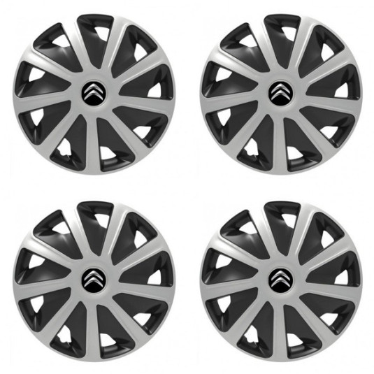 Puklice pre Citroen pre dodávky 15 Craft silver and black