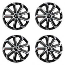 Puklice pre Citroen 16 Evo black&silver