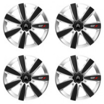 Puklice pre Citroen 16 GTX CARBON silver/black