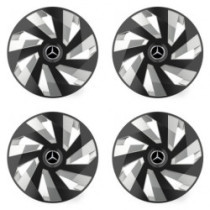 Puklice pre Mercedes 14 Vector RC black and silver