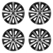 Puklice pre Mercedes 15 Aviator carbon silver&black