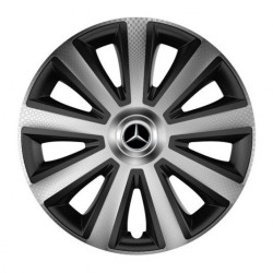 Puklice pre Mercedes 15 Aviator carbon silver&black
