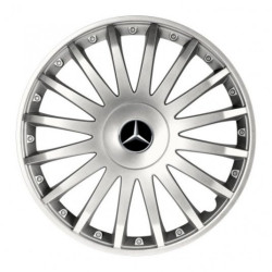 Puklice pre Mercedes 15 CRYSTAL silver
