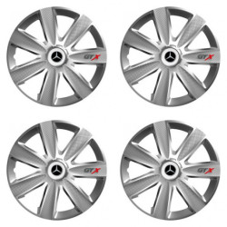 Puklice pre Mercedes 15 GTX CARBON silver