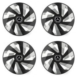 Puklice pre Mercedes 16 Vector RC black and silver