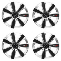 Puklice pre Mercedes 16 GTX CARBON silver/black