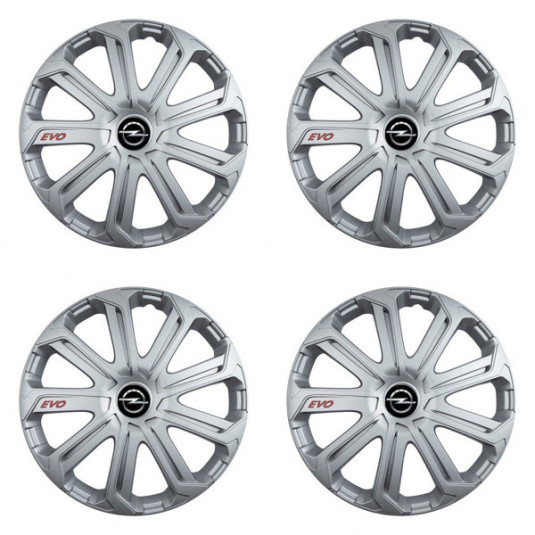 Puklice pre Opel 14 Evo silver