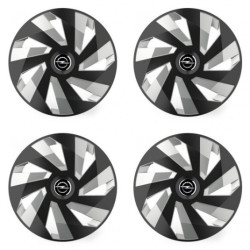 Puklice pre Opel 14 Vector RC black and silver