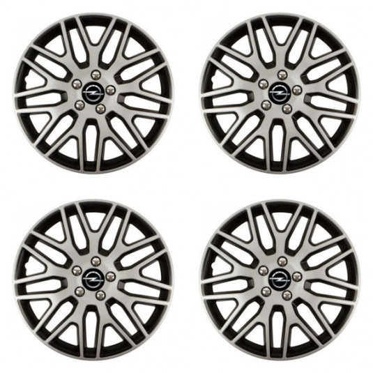 Puklice pre Opel 15 Dakar NC silver and black