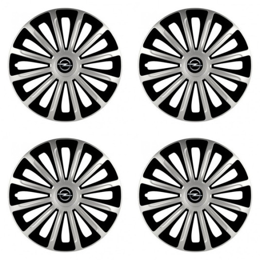 Puklice pre Opel 15 TREND silver and black