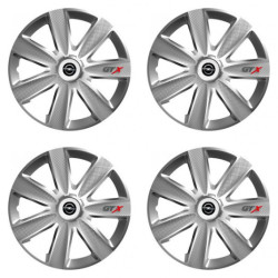 Puklice pre Opel 15 GTX CARBON silver
