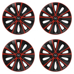 Puklice pre Opel 16 RAPIDE red and black
