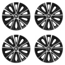 Puklice pre Seat 14 RAPIDE silver and black