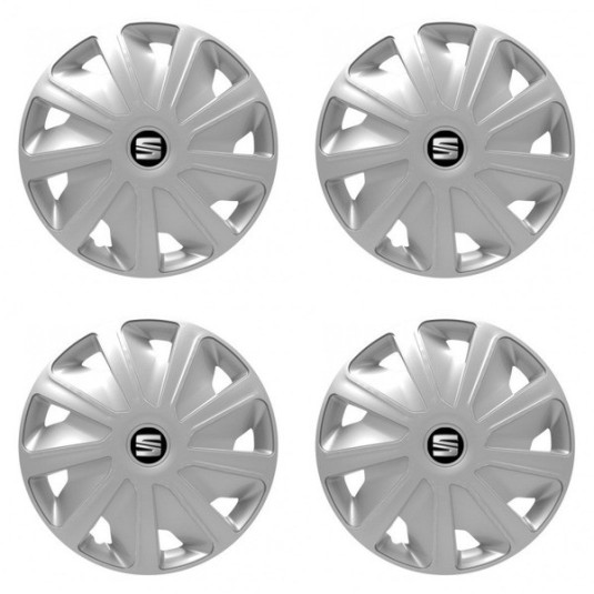 Puklice pre Seat pre dodávky 15 Craft silver