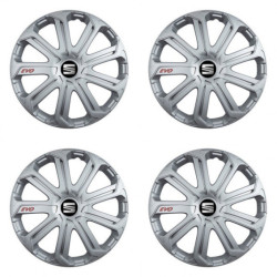 Puklice pre Seat 16 Evo silver