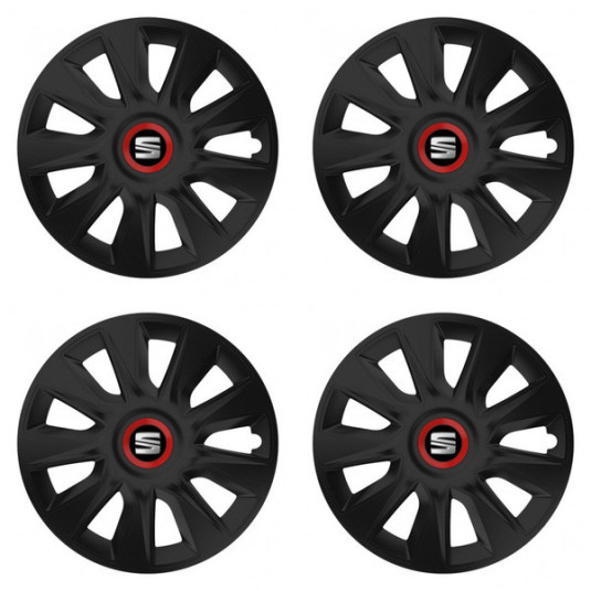 Puklice pre Seat 16 STRATOS RR black