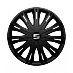 Puklice pre Seat 16 SPARK BLACK