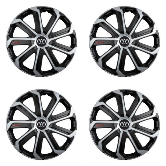Puklice pre Toyota 14 Evo black&silver