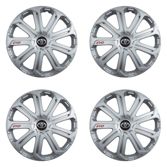 Puklice pre Toyota 15 Evo silver