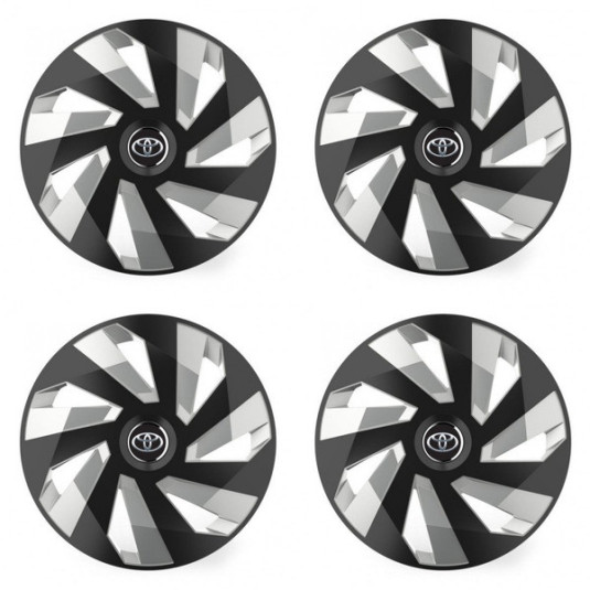 Puklice pre Toyota 15 Vector RC black and silver