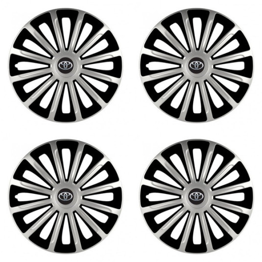 Puklice pre Toyota 15 TREND silver and black