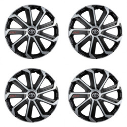 Puklice pre Toyota 16 Evo black&silver