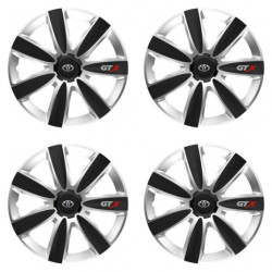 Puklice pre Toyota 16 GTX CARBON silver/black