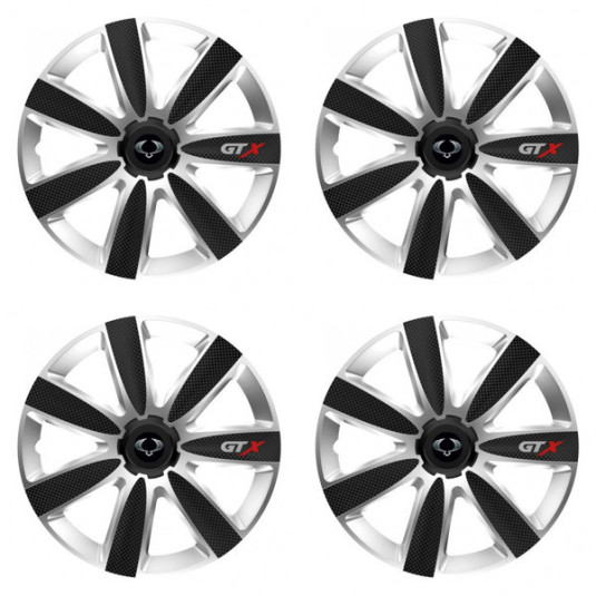 Puklice pre Sangyong 15 GTX CARBON silver/black