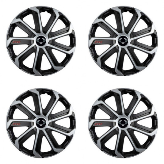 Puklice pre Sangyong 16 Evo black&silver