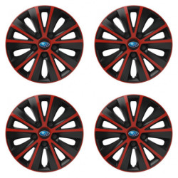 Puklice pre Subaru 14 RAPIDE red and black
