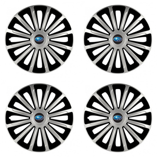 Puklice pre Subaru 16 TREND silver and black