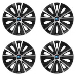 Puklice pre Subaru 16 RAPIDE silver and black