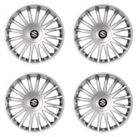 Puklice pre Suzuki 16 CRYSTAL silver