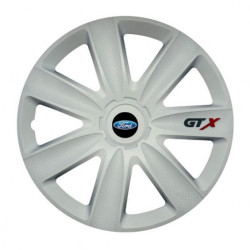 Puklice pre Ford 14 GTX carbon white