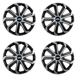 Puklice pre Ford 14 Evo black&silver