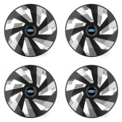 Puklice pre Ford 14 Vector RC black and silver