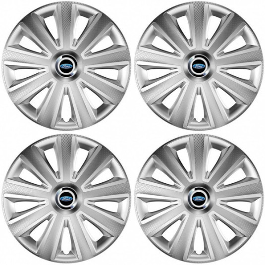 Puklice pre Ford 15 Aviator carbon silver