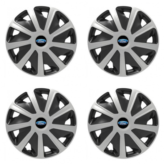 Puklice pre Ford pre dodávky 15 Craft silver and black