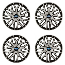 Puklice pre Ford 16 Dakar NC silver and black