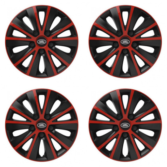 Puklice pre Land Rover 14 RAPIDE red and black