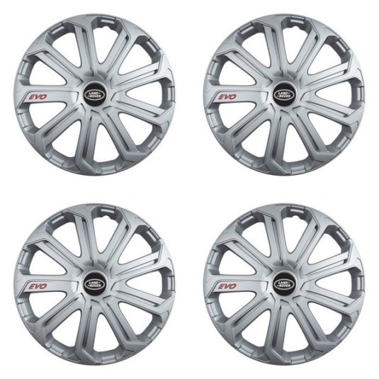 Puklice pre Land Rover 15 Evo silver