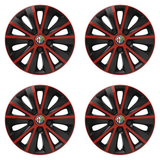 Puklice pre Alfa Romeo 14 RAPIDE red and black
