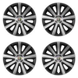 Puklice pre Alfa Romeo 15 Aviator carbon silver&black